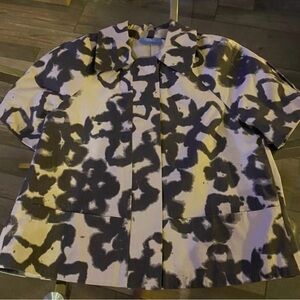 Simply Vera Vera Wang Black and Cream Patterned Jacket